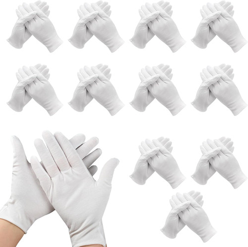 Pairs white cotton gloves - white,