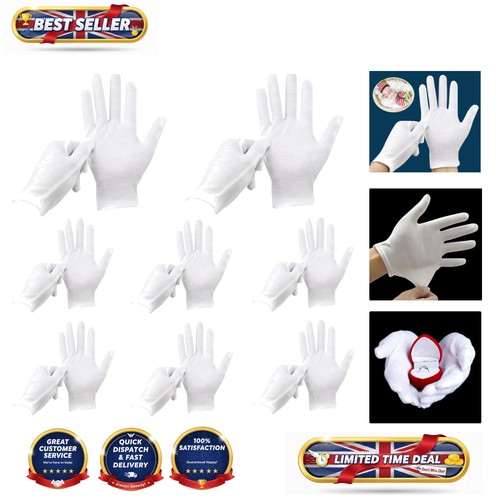 Reusable white cotton gloves - cotton,