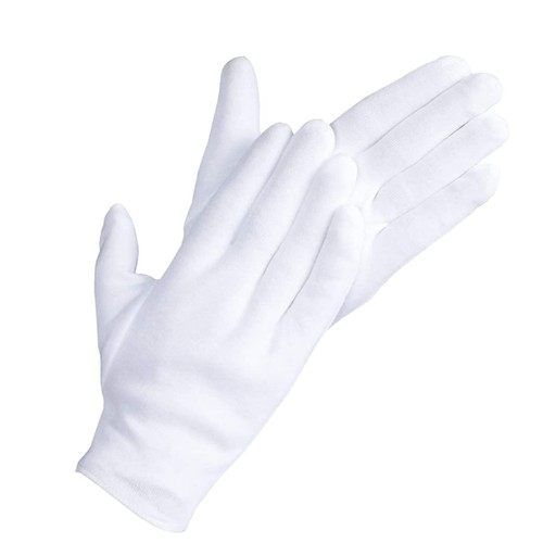 Pcs white cotton gloves - cotton, for
