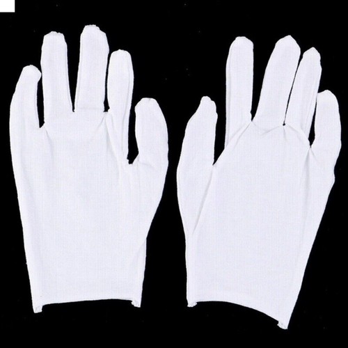 White gloves pairs - pairs, cotton