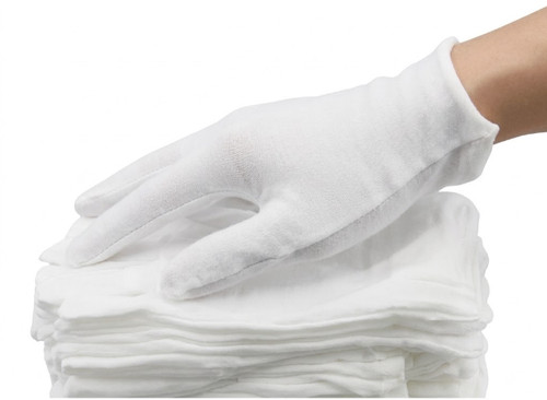 White gloves soft cotton work - cotton,