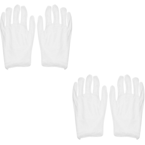 Mens white cotton gloves for - white,