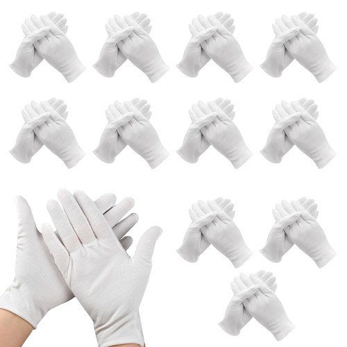 Pair white cotton gloves - 12,