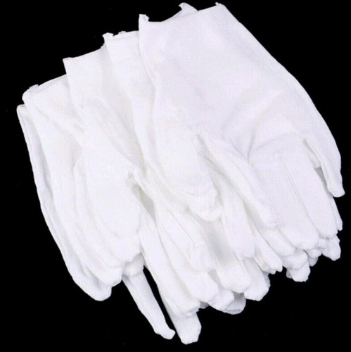 12pairs white gloves cotton - 12pairs,