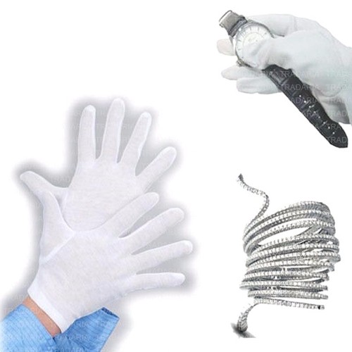 Soft white cotton gloves - cotton,
