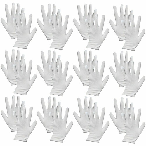 Pairs cotton white gloves - 48,