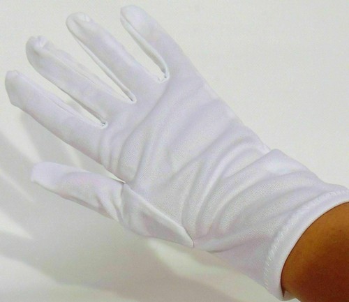 Lint free white gloves - white,