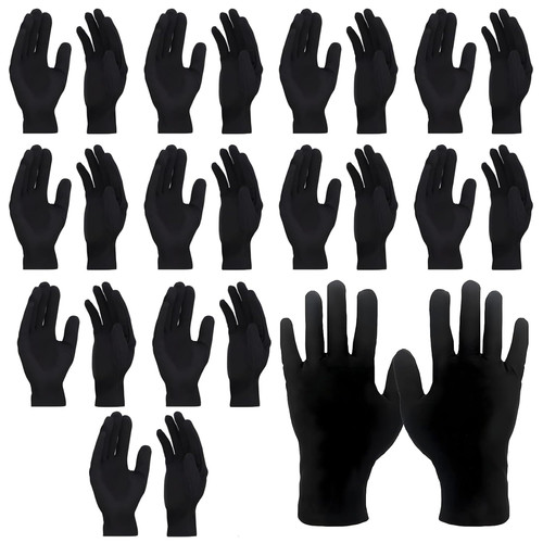 Cotton gloves 24pcs black - gloves,