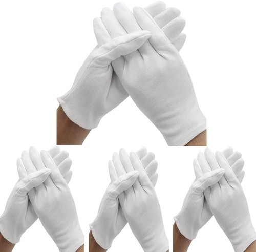Pack white cotton gloves - cotton,